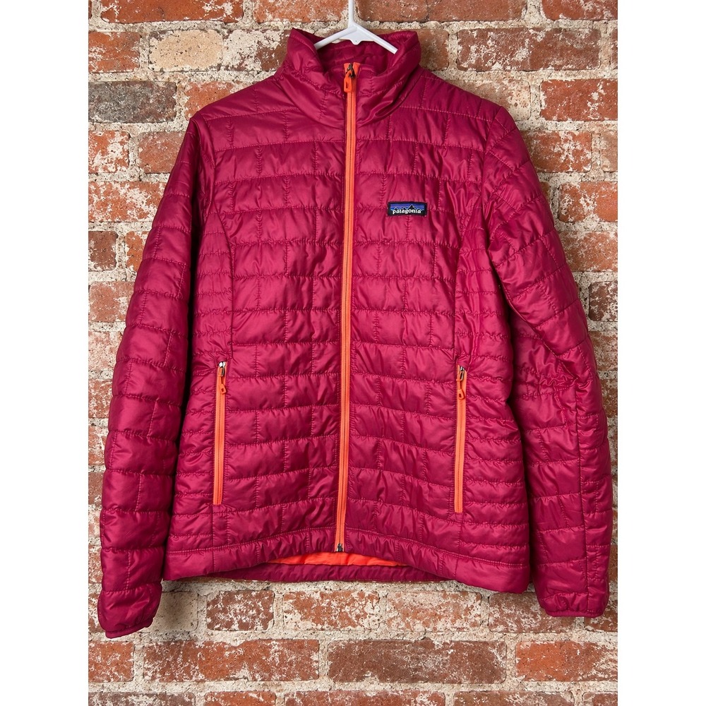 Patagonia Womens Nano Puff Jacket Magenta Pink PrimaLoft Insulated M Hiking